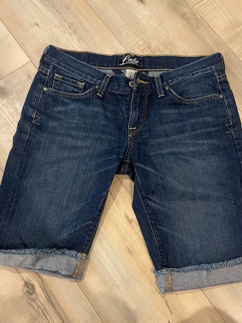Lucky Brand Dark Blue Denim Women's Shorts 6